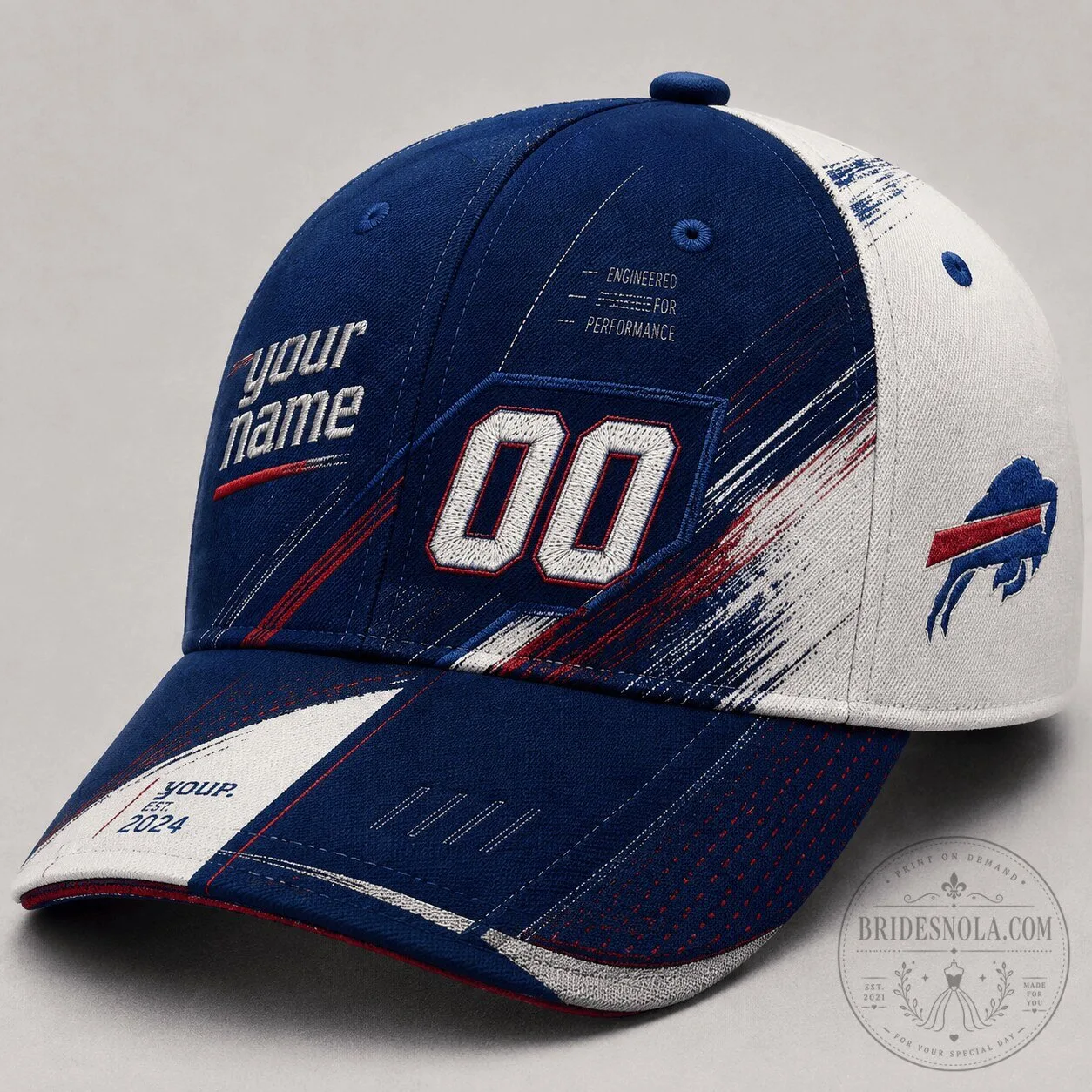 Buffalo Bills Match Day Personalized Baseball Cap Hat