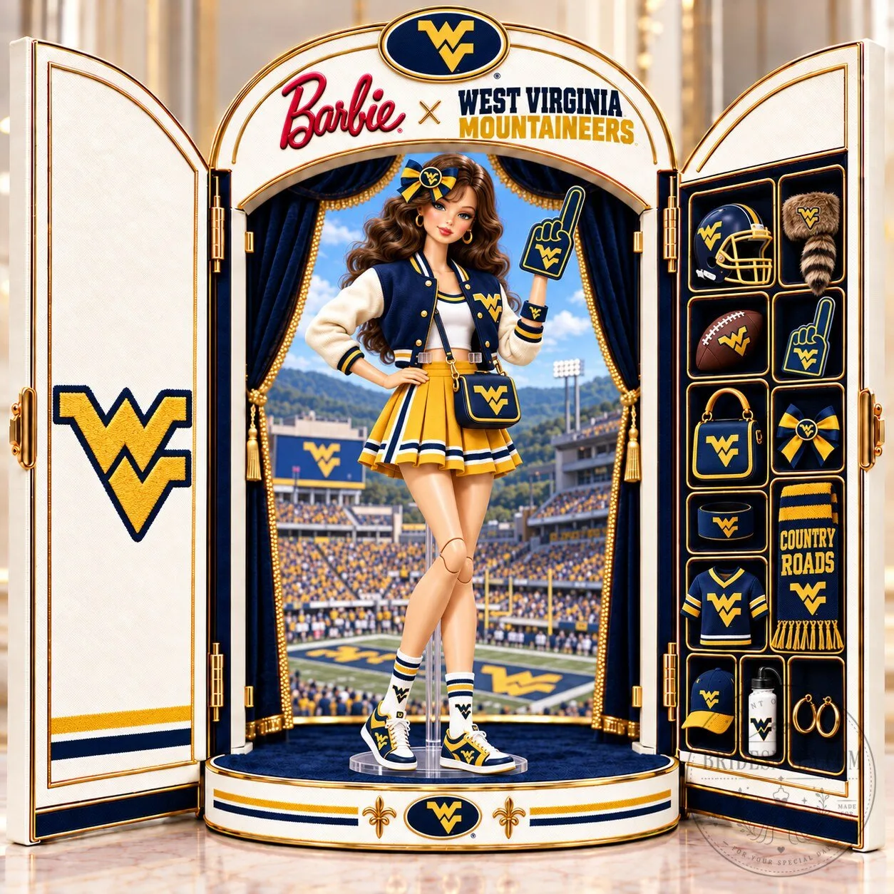 Barbie West Virginia Mountaineers Commemorative Figurine
