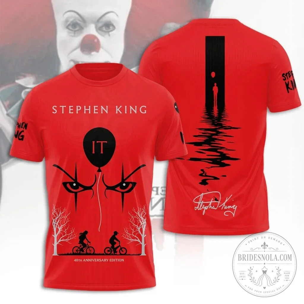 Stephen King IT Pennywise Horror Movie 40th Anniversary Edition T-Shirt 2 Stephen King IT Pennywise Horror Movie 40th Anniversary Edition T-Shirt
