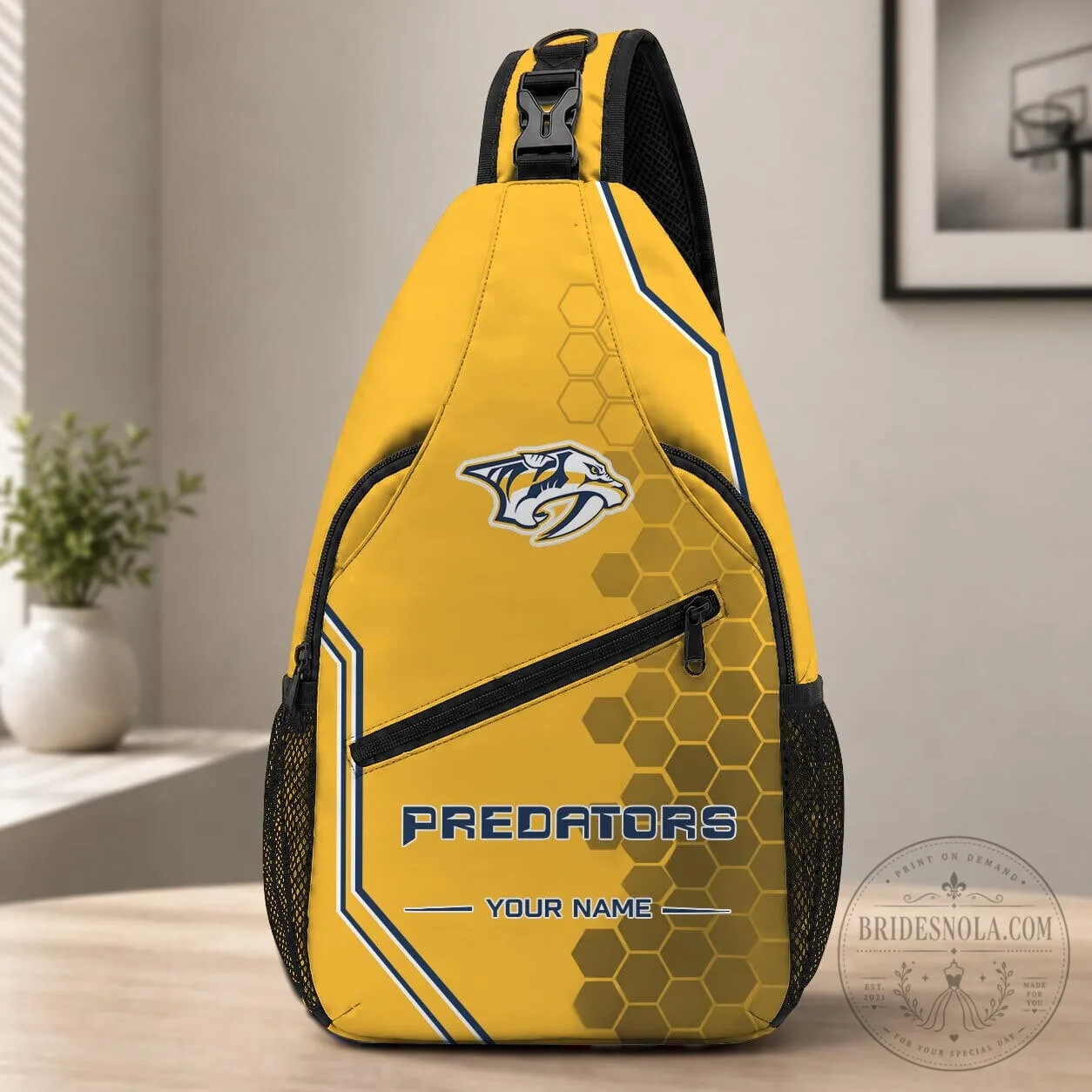 Nashville Predators Personalized Crossbody Sling Bag for Sports Fans