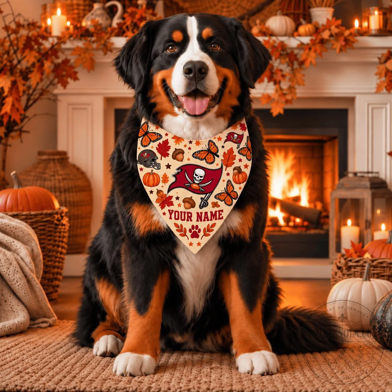Tampa Bay Buccaneers Personalized Pet Bandana for Dogs and Cats 2 Tampa Bay Buccaneers Personalized Pet Bandana for Dogs and Cats