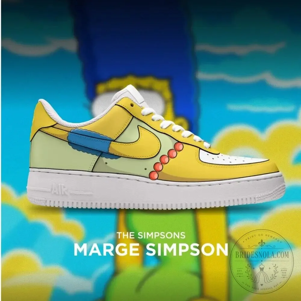 Marge Simpson The Simpsons Cartoon Character Low Top Shoes