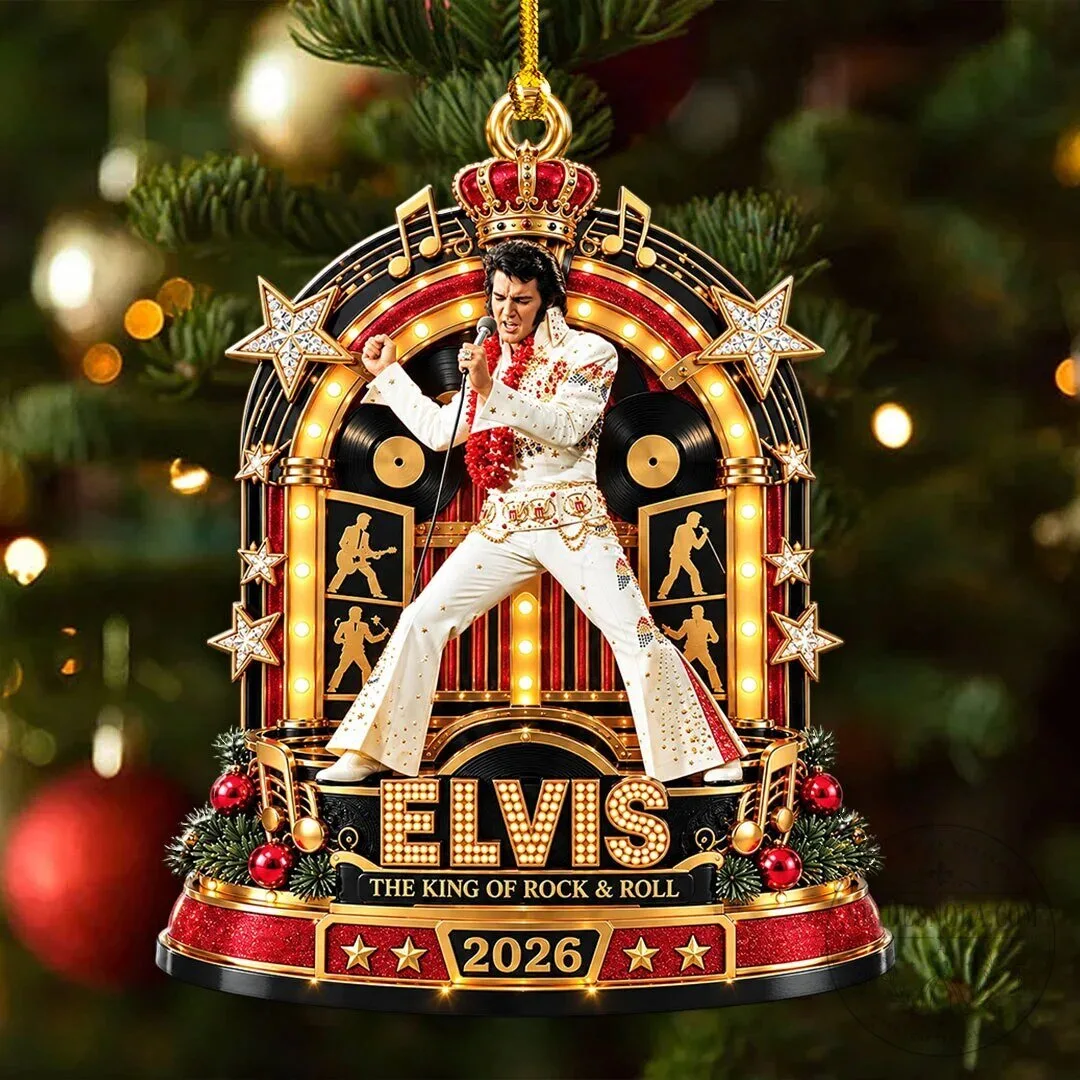 Rock and Roll Icon Elvis Presley Christmas Tree Ornament