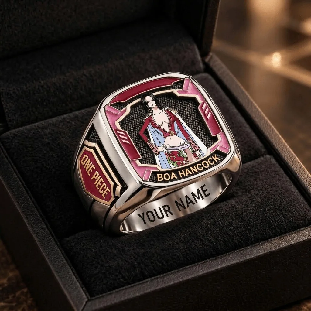 Boa Hancock One Piece Anime Manga Character Custom Engraved Ring