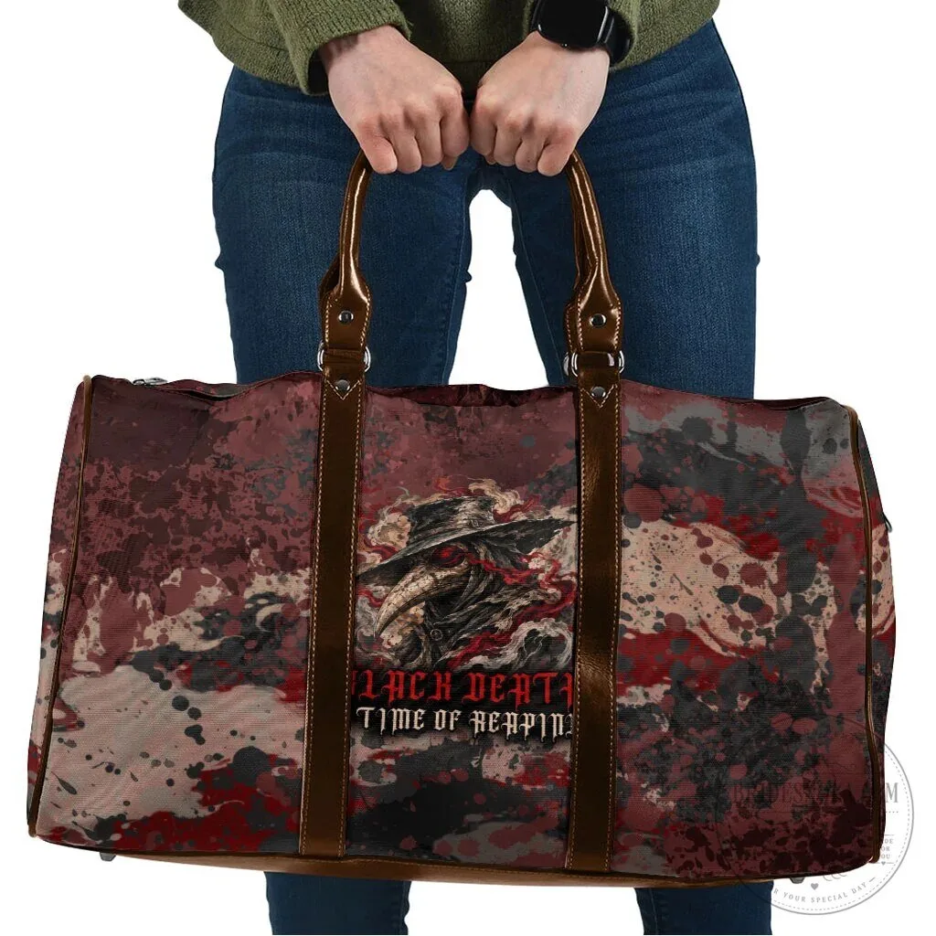 Black Death Plague Doctor Grim Reaper Gothic Horror Fantasy Travel Bag