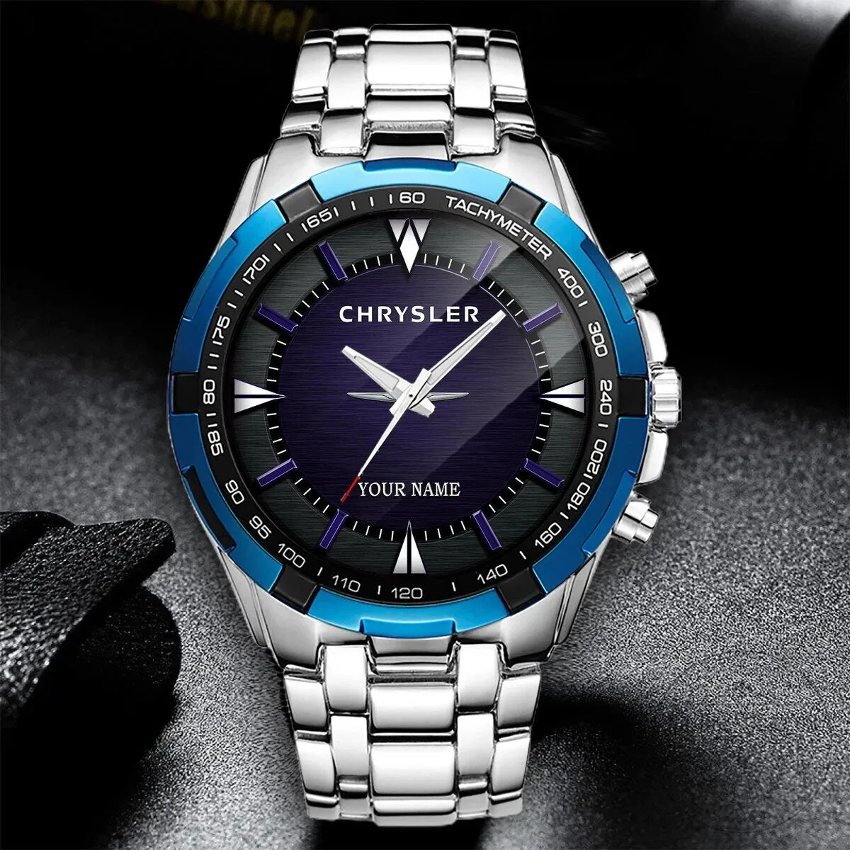 Chrysler Custom Name Elegant Fashion Design Stainless Steel Watch