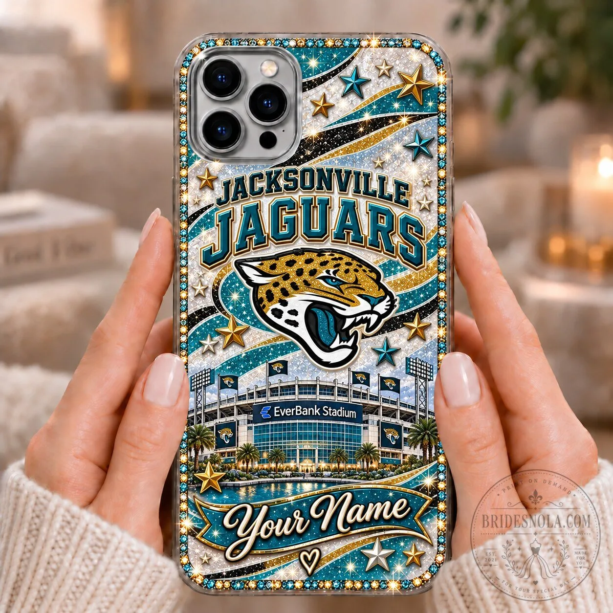 Jacksonville Jaguars NFL Custom Name Phone Case