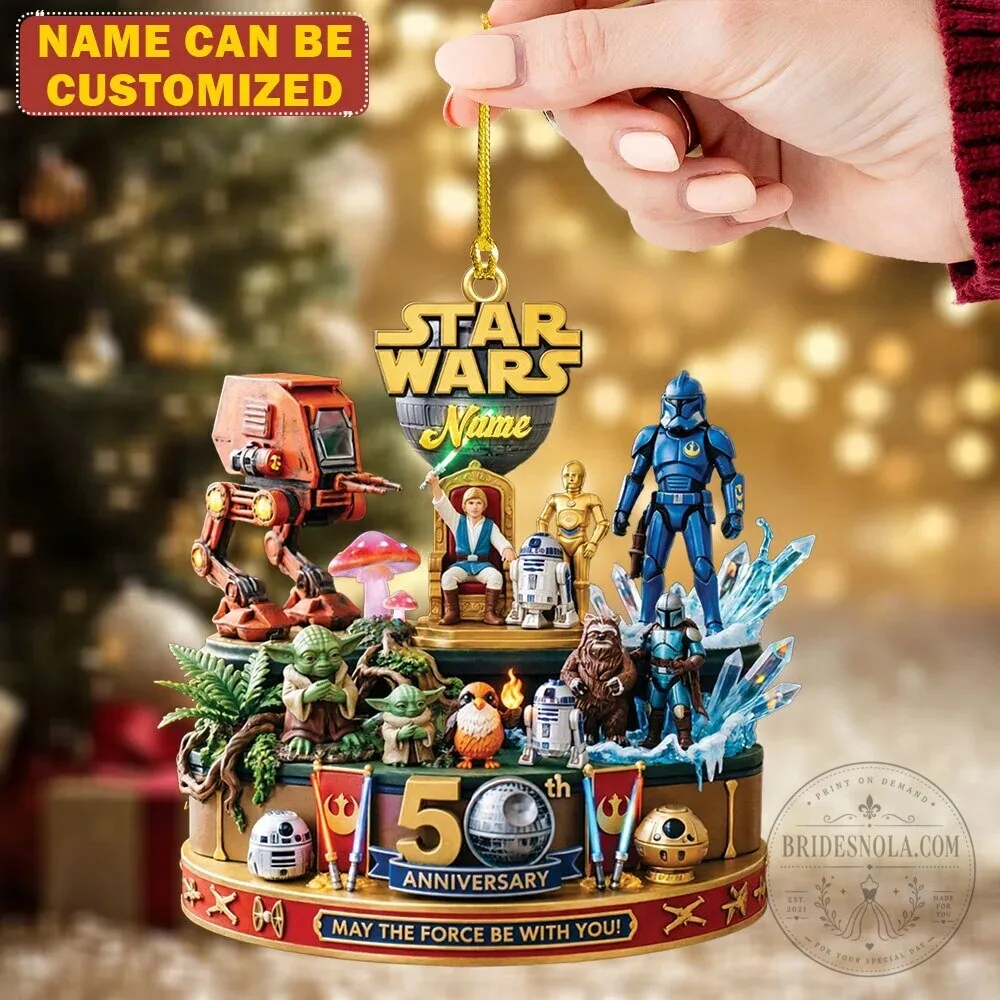 Star Wars 50th Anniversary May The Force Be With You Personalized Ornament