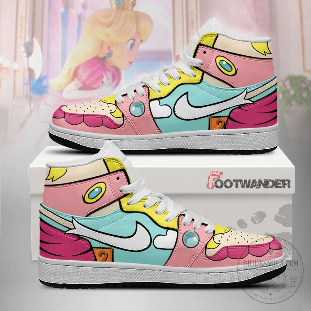 Princess Peach Super Mario Brothers High-Top Sneakers