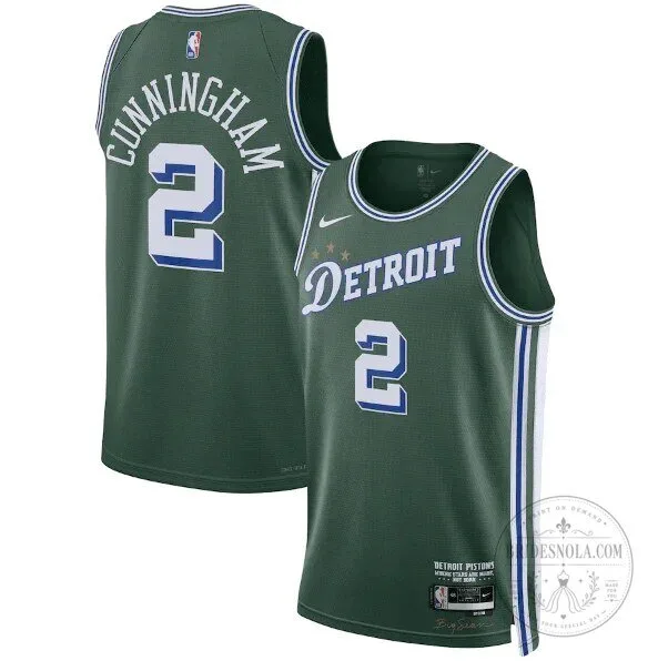 Detroit Pistons Cade Cunningham City Edition Green Basketball Jersey 7 Detroit Pistons Cade Cunningham City Edition Green Basketball Jersey