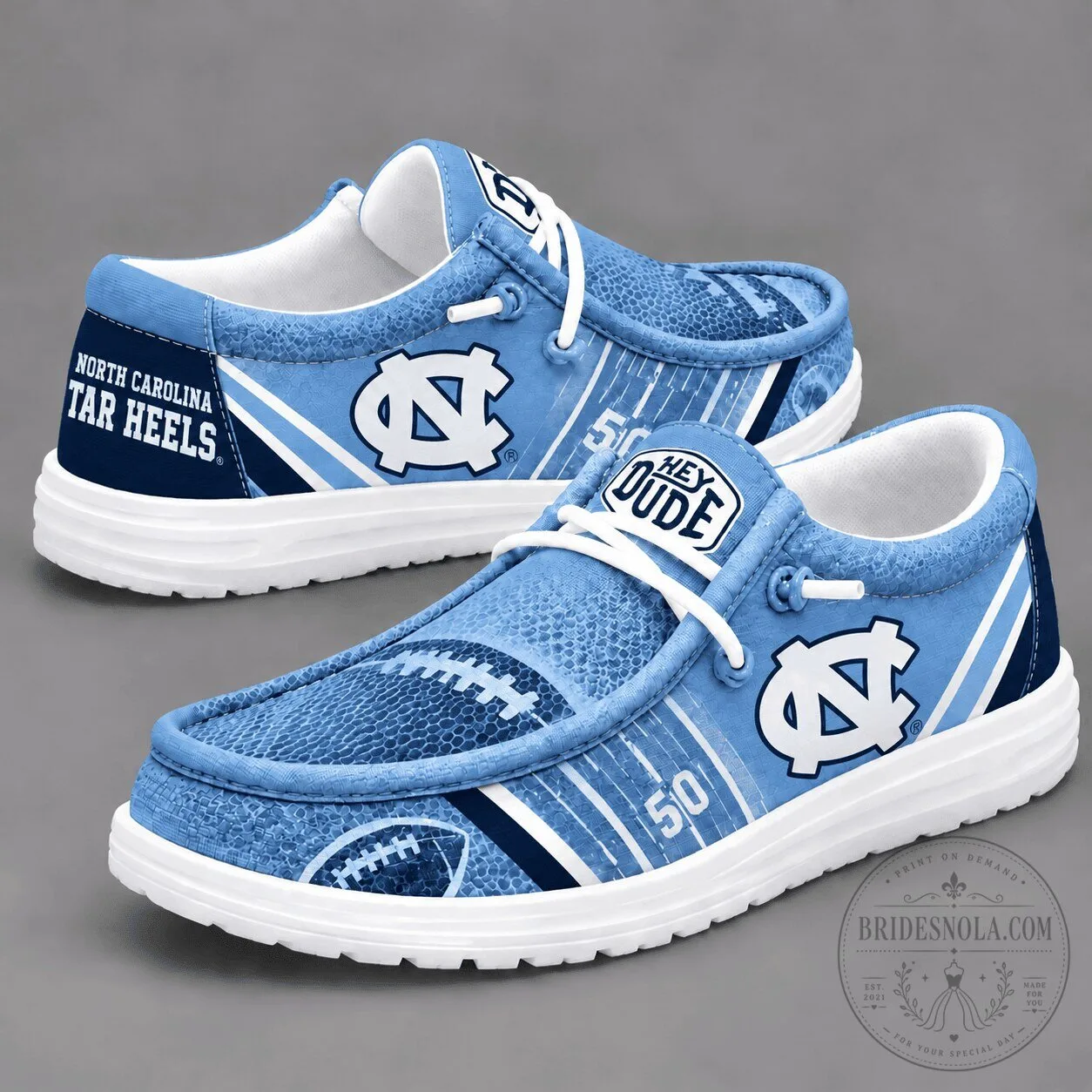 North Carolina Tar Heels NCAA Football Team Spirit Loafer Shoes 4 North Carolina Tar Heels NCAA Football Team Spirit Loafer Shoes