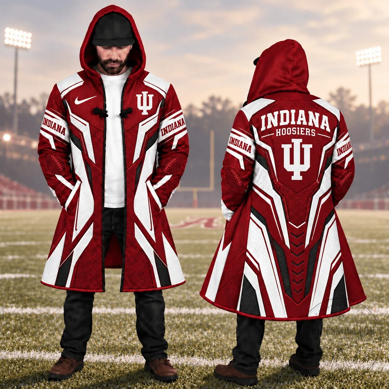 Indiana Hoosiers NCAA Football Team Premium Cloak Jacket