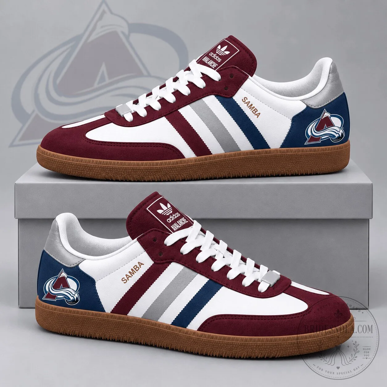 Colorado Avalanche National Hockey League Samba Low Top Sneakers Casual Shoes