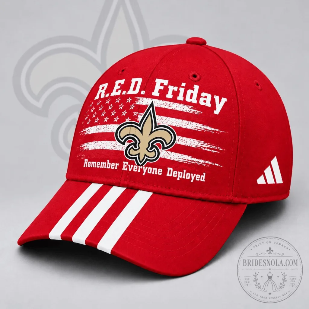 New Orleans Saints R.E.D. Friday Remember Everyone Deployed American Flag Cap Hat New Orleans Saints R.E.D. Friday Remember Everyone Deployed American Flag Cap Hat