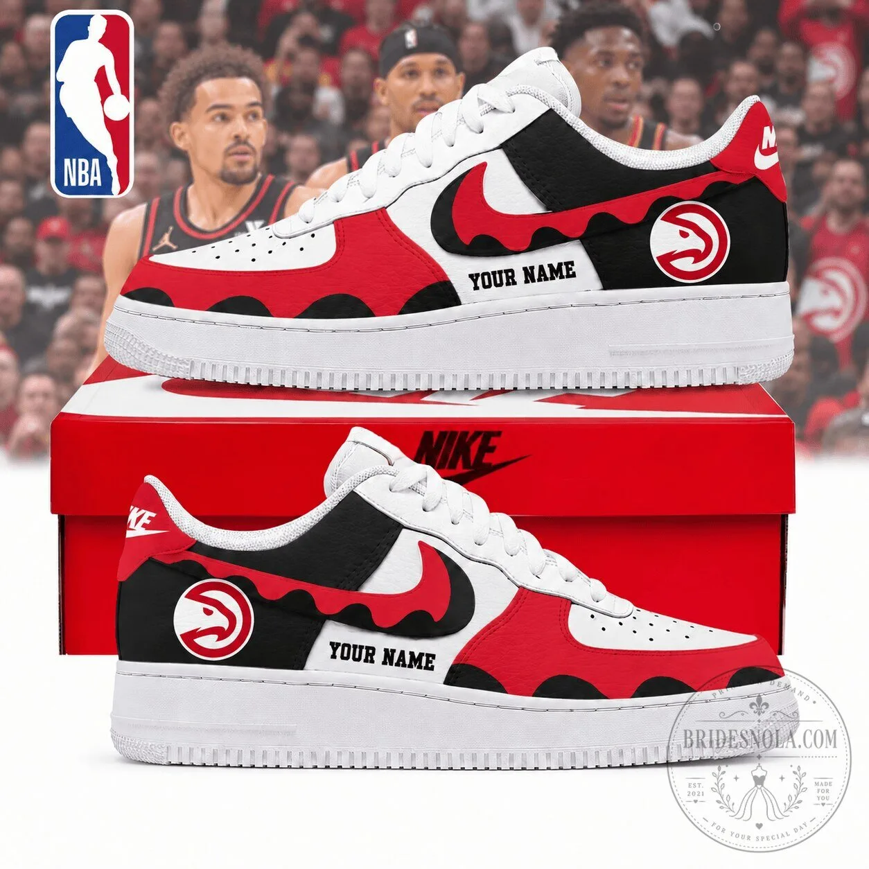 Atlanta Hawks NBA Personalized Low Top Air Force 1 Shoes 1 Atlanta Hawks NBA Personalized Low Top Air Force 1 Shoes