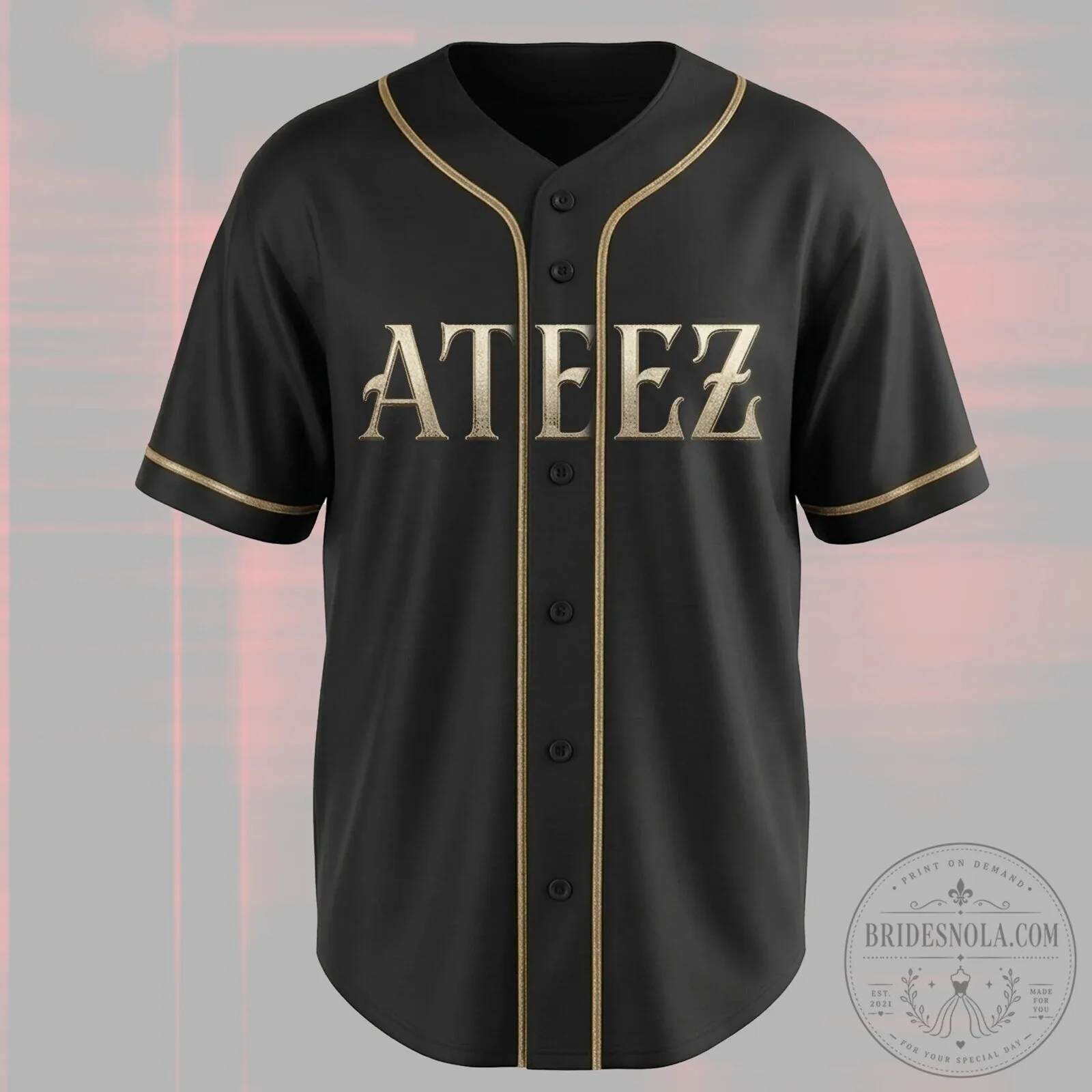 ATEEZ Golden Hour Part 6 Floral Gold Style Baseball Jersey for Atiny Fans 7 ATEEZ Golden Hour Part 6 Floral Gold Style Baseball Jersey for Atiny Fans