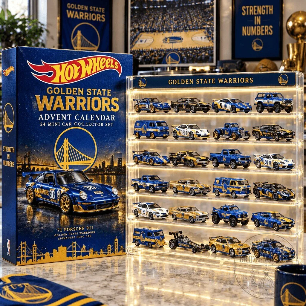Golden State Warriors Hot Wheels 24 Mini Car Collector Set Advent Calendar