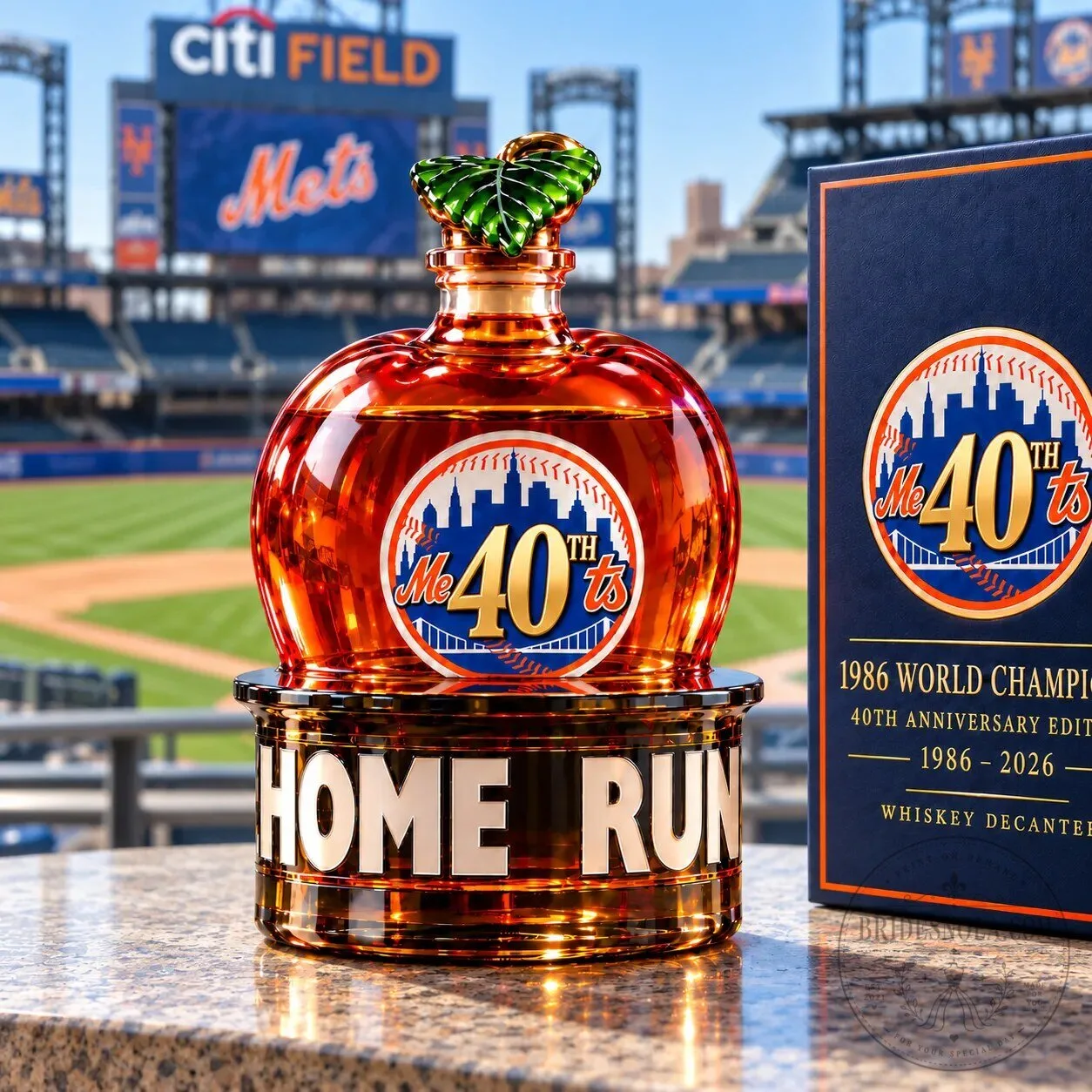 New York Mets 40th Anniversary 1986 World Champions Whiskey Decanter